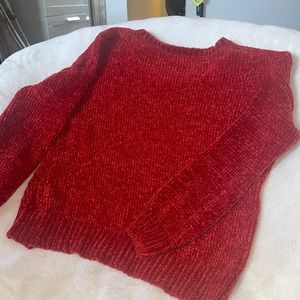 Velvety Soft Red Lightweight Sweater
